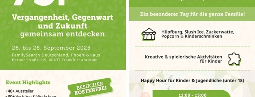75. Deutscher Genealogentag Frankfurt 2025 am Main