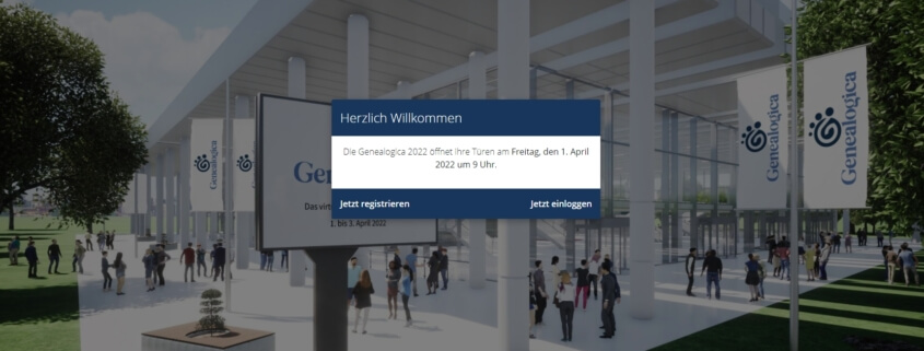 Genealogica 2022 - Startseite Veranstaltung Ahnenforschung Genealogie Deutschland Vorfahren | Screenshot: Genealogica
