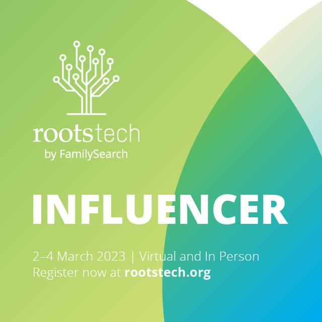 RootsTech 2023 von FamilySearch - Welt der Vorfahren ist als Partner dabei