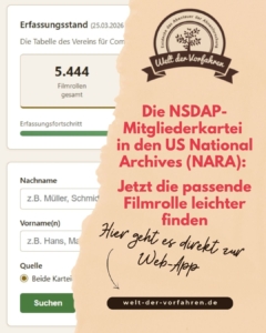NSDAP-Mitgliederkartei NSDAP-Kartei NARA US Nationalarchiv Suche online NSDAP Mitgliederkartei USA