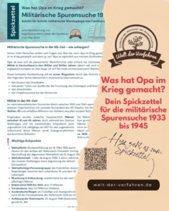 Was hat Opa im Krieg gemacht? Wehrmacht NS-Zeit Instagram - Spickzettel Militär