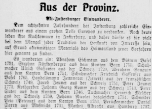Königsberger Hartungsche Zeitung 6.10.1912 - Peto - Einwanderung aus der Schweiz nach Insterburg, Ostpreußen