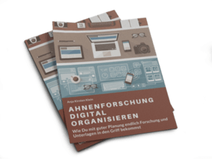 Ahnenforschung digital organisieren - das e-Book als PDF | Ahnenforschung Genealogie Vorfahren finden