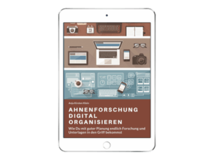 Ahnenforschung digital organisieren Genealogie Familienforschung | Foto: Anja Klein/placeit.com