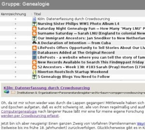 Screenshot NewsFox - Plugin im Browser Firefox