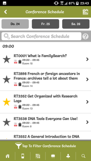 RootsTech London App - Screenshot | Ahnenforschung Familienforschung genealogy family history