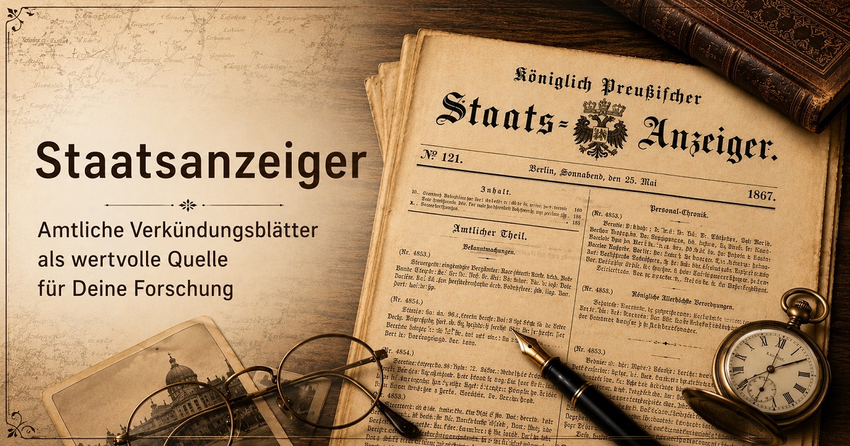 Staatsanzeiger als wertvolle Quelle für die Ahnenforschung | Bild: Anja Kirsten Klein