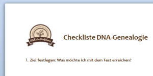 DNA-Genealogie Einführung