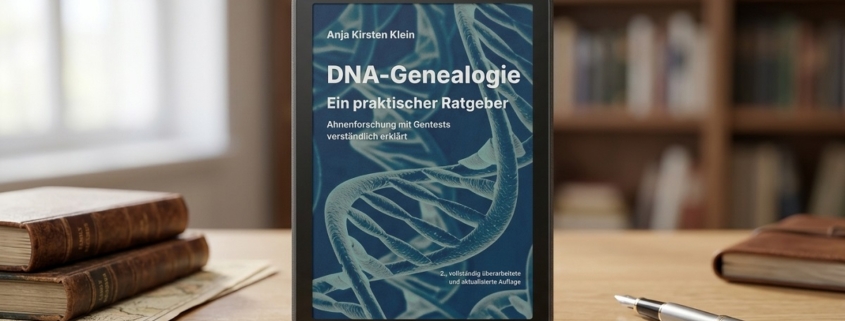 Welt der Vorfahren - DNA-Genealogie - ein praktischer Ratgeber Buch Ahnenforschung Gentests Familienforschung DNA-Analyse | Bild: Anja Kirsten Klein / Nano Banana